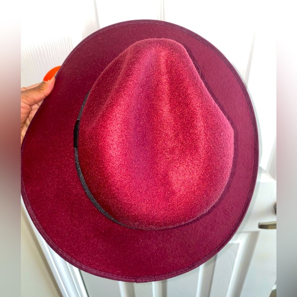 Fedora Burgundy Hat - Picture 2 of 3